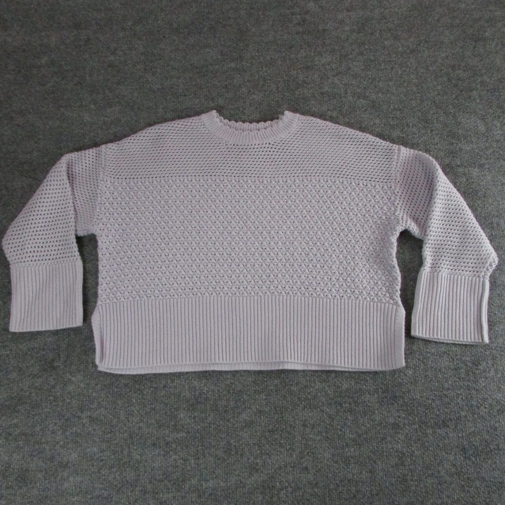 Gap Kids Girls Large Lavender Purple Textured Knit Cotton Pullover Sweater L 10